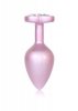 Plug-Jewellery Pearl Pink Heart PLUG- Clear M